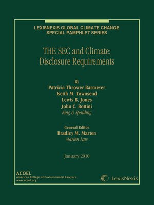 cover image of The SEC and Climate: Disclosure Requirements